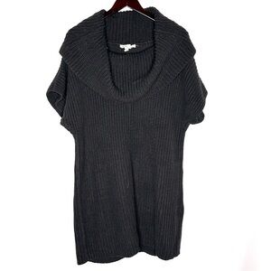 BCBGGeneration Women's Black Cowl Neck Short Sleeve Sweater Dress Size XS